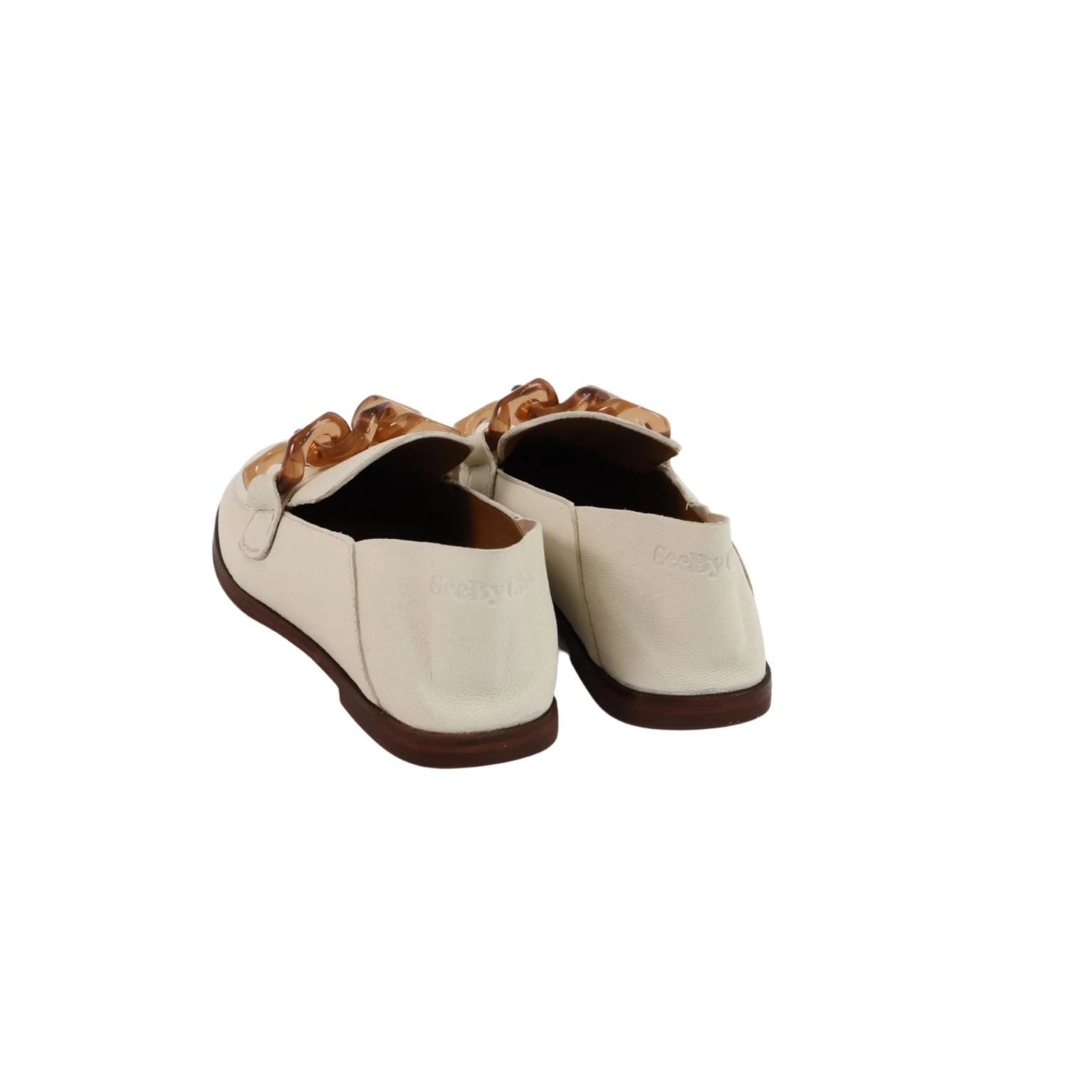 See By Chloé SB38091A Loafer / Goat Chalk Slipper 4 See By Chloé SB38091A Loafer / Goat Chalk Slipper