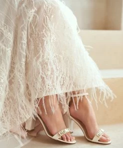 Piq.yourdress SANDALS 90 | Nappa Crystal Champagner