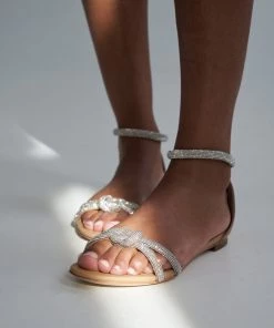 Lola Cruz SANDAL KNOT / Camel Glitter