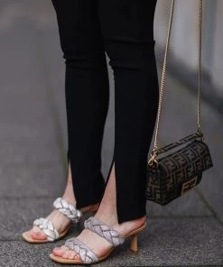 Lola Cruz Sandals SANDAL KNOT HIGH / Camel Glitter