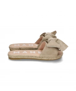 Manebi SANDALS WITH BOW | Hamptons Champagne Beige