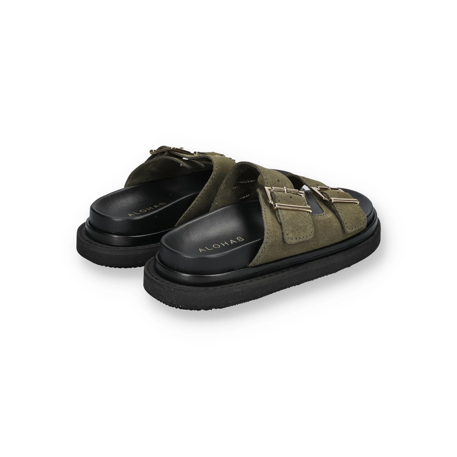 ALOHAS BUCKLE STRAP SANDALS | Suede Khaki New Arrivals 5 ALOHAS BUCKLE STRAP SANDALS | Suede Khaki New Arrivals