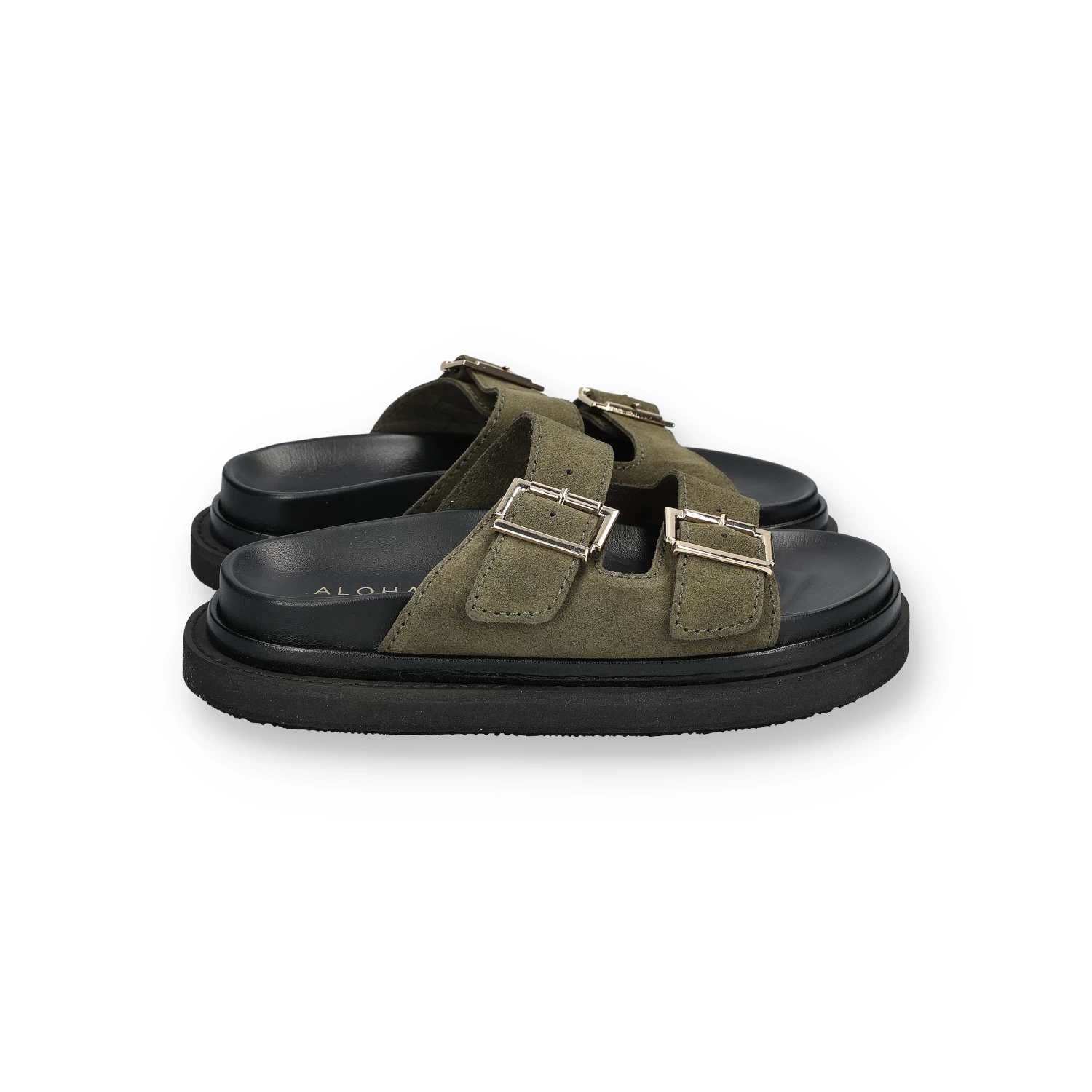ALOHAS BUCKLE STRAP SANDALS | Suede Khaki New Arrivals 4 ALOHAS BUCKLE STRAP SANDALS | Suede Khaki New Arrivals