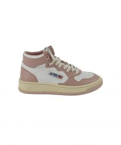 AUTRY MID SNEAKER | Bicolor White/Pink