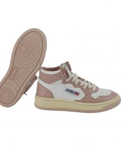 AUTRY MID SNEAKER | Bicolor White/Pink