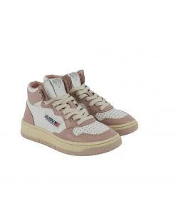 AUTRY MID SNEAKER | Bicolor White/Pink