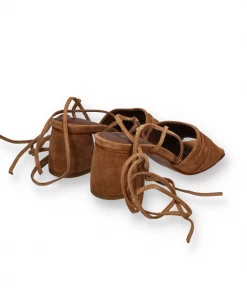 ALOHAS KAHLO HEELS | Suede Camel