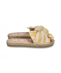 Manebi New Arrivals SANDALS WITH KNOT | Yellow Stripes