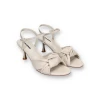 Lola Cruz SANDAL KNOT 076Z14BK | Off White 1 Lola Cruz SANDAL KNOT 076Z14BK | Off White
