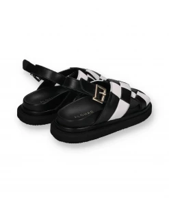 ALOHAS MARSHMALLOW SCACCI SANDALS | Black & White New Arrivals
