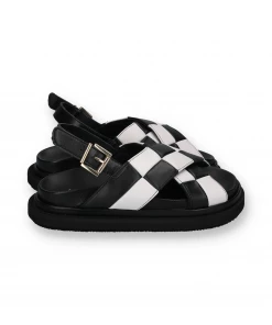ALOHAS MARSHMALLOW SCACCI SANDALS | Black & White New Arrivals