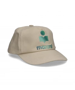 Isabel Marant TYRON CAP | Ecru/Green Holo Special Edit